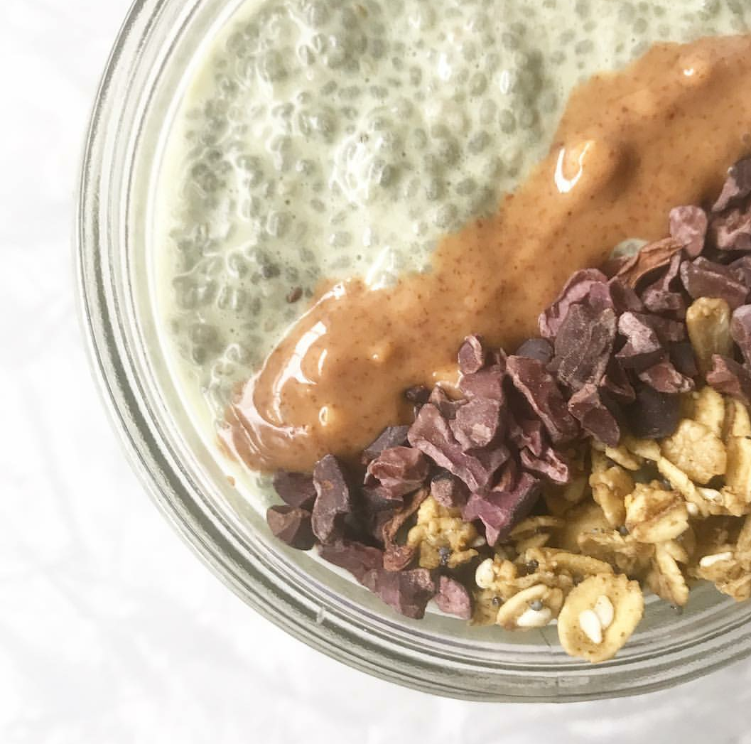 Lets talk about MATCHA CHIA SEED PUDDING (Recipe) Nana Joes Granola