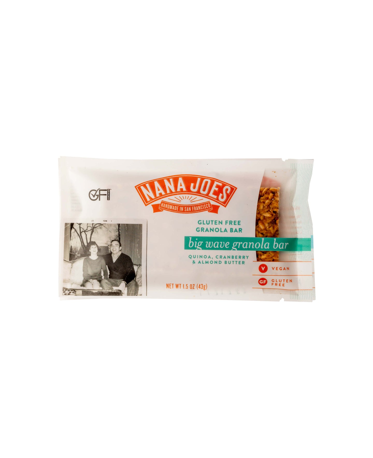 Big Wave Bar by Nana Joes Granola, front on white background