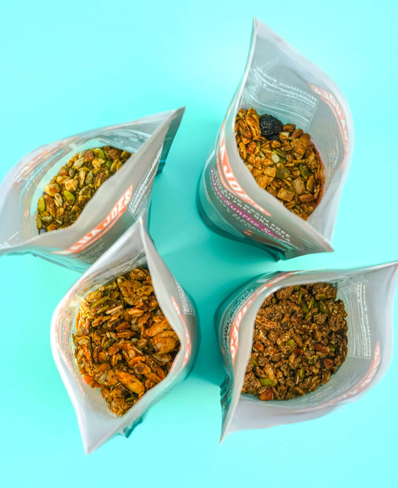 Nana Joes Granola, Variety 4 Pack, Paleo Sunrise Blends, 4 bags standing up