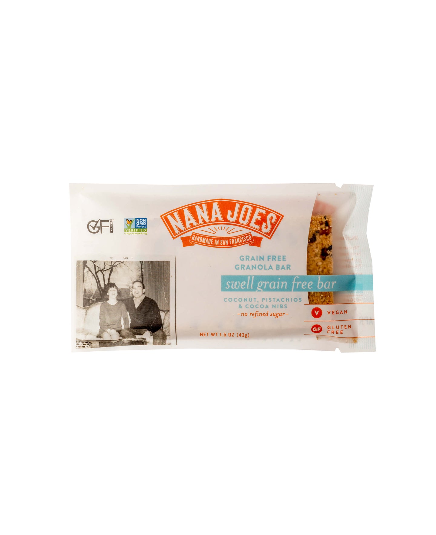 Swell Grain Free Bar by Nana Joes Granola, front on white background