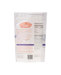 Nana Joes Granola Organic Savory Muesli Blend, back of bag on white background