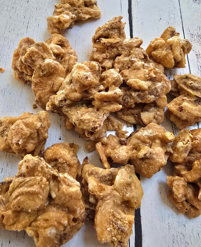 Close up of waffle cone granola blend by Nana Joes Granola and Back Porch Paleo